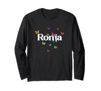 Ronja - Hermoso Nombre de niña con Mariposas Coloridas Manga Larga