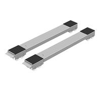 Ronlap Base para Lavadora de Muebles con Freno, Soporte móvil portátil para Muebles de Alta Resistencia para Lavadora, Secadora, refrigerador hasta 300 kg, con 24 Ruedas, 44,5 a 77cm Ajustable, Gris