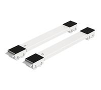 Ronlap Base para Lavadora de Muebles, Rodillo móvil Ajustable para Muebles para Lavadora, Secadora, congeladorhasta 300 kg, con 24 Ruedas, Freno, 44,5 a 77cm Ajustable, Blanco