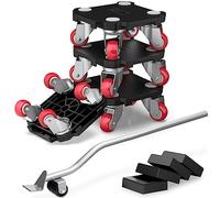 Ronlap Carrito de transporte para muebles con elevador de carga, capacidad de carga de 300 kg, ayudante para mudanzas para muebles pesados, sofá, color negro