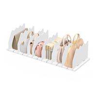 Ronlap Divisores de estantes, almacenamiento de bolsos, estante de armario, organizador de ropa ajustable, organizador de bolsos, para cocina, armario, baño, 8 piezas, color blanco