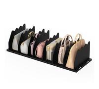 Ronlap Divisores de estantes, almacenamiento de bolsos, estante de armario, organizador de ropa ajustable, organizador de bolso, para cocina, armario, baño, 8 piezas, color negro