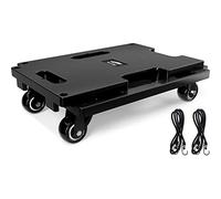 Ronlap Muebles móviles para Muebles, Rodillos móviles portátiles para Muebles Pesados, 4 Ruedas pequeñas y Planas con 2 Cuerdas elásticas, Capacidad de 200KG, 1 Paquete, Negro