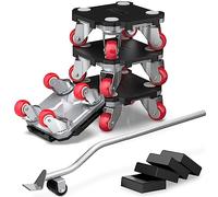 Ronlap Muelles de muebles, carretilla móvil de 4 ruedas resistente, juego de herramientas para mover muebles para equipos de mudanza, muebles pesados, electrodomésticos, capacidad de 400 KG