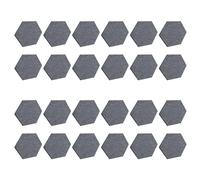 Ronlok 24 placas acústicas autoadhesivas de espuma insonorizada, 12 x 10 x 0,4, hexagonales, reducen el ruido y eliminan, color gris oscuro