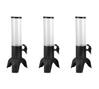 Ronlok 3X 1.5L dispensadores de cerveza fácil de limpiar grifo integrado con tubo de hielo y luz LED dispensador de de bebida brillante negro