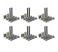 Ronlok Juego de 6 casquillos de brazo de suspensión delantera inferior/delantero superior para reparación de coches Club Car Precedent Golf Cart 102289901