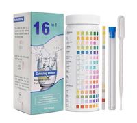 Ronlok Kit de prueba de agua 16 en 1, kit de prueba de agua potable, 100 tiras para la calidad del agua en casa