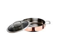 Ronneby Bruk Sartén de saltear Maestro cobre con tapa de vidrio 26 cm