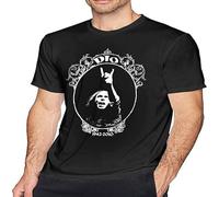Ronnie James Dio - Camiseta clásica transpirable para hombre, cuello redondo, camiseta fácil de música, talla L, color negro, Negro