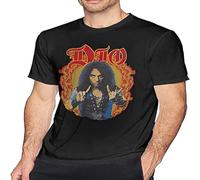 Ronnie James Dio Man - Camiseta clásica transpirable para hombre, cuello redondo, camiseta suave, Negro, 3XL