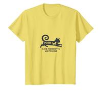 Ronronea como si Nadie estuviera Mirando - Amante de los Gatos caprichoso Camiseta, Niños, Limón, 8 años