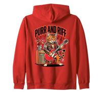 Ronroneo y Riff, fanático del Humor del Rock, Gato, Amante de la música, papá, Club, Banda Sudadera con Capucha