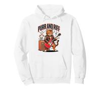 Ronroneo y Riff, fanático del Humor del Rock, Gato, Amante de la música, papá, Club, Banda Sudadera con Capucha