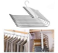 Ronronner 9 en 1 Perchas para pantalones, perchas para pantalones que ahorran espacio, ahorran espacio, perchero multiusos, cada uno puede contener 9 piezas, pantalones, vaqueros, bufandas, toallas (1