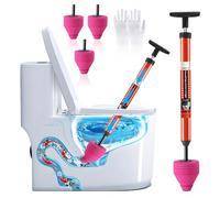 Ronronner Eliminar obstrucciones de inodoro, émbolo de inodoro, bomba de limpieza de tuberías, bomba desatascadora para limpiador para eliminar tuberías, obstrucciones en el sifón y área de drenaje