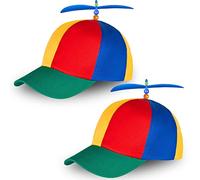 Ronronner Gorro de hélice, 2 unidades, colorido, con hélice, gorra con hélice, gorra de béisbol para adultos y niños, tamaño ajustable