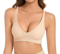 Ronronner Sujetador Mujer Sujetadores sin Costuras Bralette sin Aros Bra Básico Push Up Sujetadores,Sujetador Sin Aro Bralette Acolchado para Mujer, Correas de sueño
