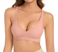 Ronronner Sujetador Mujer Sujetadores sin Costuras Bralette sin Aros Bra Básico Push Up Sujetadores,Sujetador Sin Aro Bralette Acolchado para Mujer, Correas de sueño, Sujetadores sin Costuras