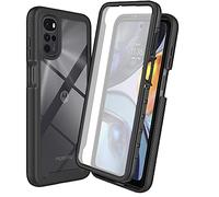 RonRun Funda Motorola Moto G22, Protector de Pantalla de Incorporado Protección de 360 ° a Prueba de Golpes Carcasa Funda para Motorola Moto G22 Negro
