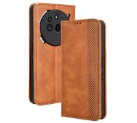 RonRun Funda Nothing Phone 3a Pro, Carcasa Tipo Libro, Cuero PU Cierre Magnético Flip Folio Case de Teléfono Compatible con Nothing Phone 3a Pro, marrón