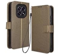 RonRun Funda OPPO A5m, Funda Libro con Ranuras de Tarjeta, Carcasa con Tapa de PU Cuero Compatible para OPPO A5m, marrón