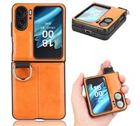 RonRun Funda OPPO Find N2 Flip, Carcasa Tipo Libro, Cuero PU Cierre Magnético Flip Folio Case de Teléfono Compatible con OPPO Find N2 Flip, marrón