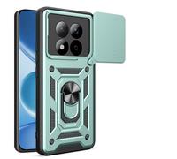 RonRun Funda para Redmi Note 15 Pro 4G, Protección Anti-Golpes Anti-Rayas TPU+PC, Protector de Cámara con Ventana Deslizante, Soporte Rotativo 360° Magnético para Coche，Verde