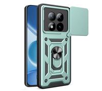 RonRun Funda para Redmi Note 15 Pro Plus 5G, Protección Anti-Golpes Anti-Rayas TPU+PC, Protector de Cámara con Ventana Deslizante, Soporte Rotativo 360° Magnético para Coche，Verde