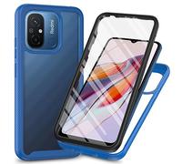 RonRun Funda para Xiaomi Redmi 12C con Protector de Pantalla Incorporado, Protección de 360 ° Anti Choque Transparente Carcasa Compatible con Xiaomi Redmi 12C Azul