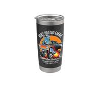 Ron's Hotrod Garage - Coche clásico con diseño de Ron Vaso térmico de acero inoxidable de doble pared