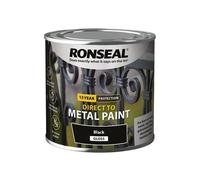 Ronseal - Pintura Metálica Negra Brillo 250ml