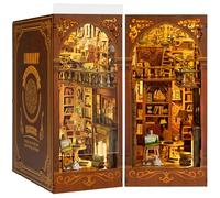 RONSTONE Book Nook - Casa de Muñecas Booknook Estantería Insert Decor Alley - Biblioteca Kit Casa Miniatura con Luz LED para Adultos 14+ Años