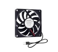 Ronyaoko Ventilador refrigerante de refrigeración de 5 V 0,25 A, 80 mm, 80 x 10 mm, 8 cm, sin escobillas, CC, USB, conexión USB, caja de ordenador