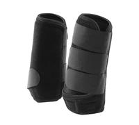 Ronyme 2 Piezas Botas para Caballo Equipos Reutilizables de Protección Apoyo Elástico Absorbente para Deportes Ecuestres Entrenamientos, Front Leg L