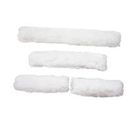 Ronyme 4 Fundas de Cabestro para Caballos, Tubos de Peluche, Ecuestre, envolturas de Repuesto Transpirables para Remolque, Entrenamiento Diario, Blanco