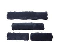 Ronyme 4 Fundas de Cabestro para Caballos, Tubos de Peluche, Ecuestre, envolturas de Repuesto Transpirables para Remolque, Entrenamiento Diario, Negro