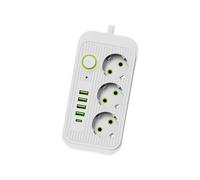 Ronyme Adaptador de regleta UE con 4 USB tipo C, adaptador de enchufe de viaje portátil, Base de enchufe eléctrico de escritorio para banco de energía, pared, blanco 3