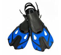 Ronyme Aletas de Buceo Ergonómicas con Bolsillo de Pie Confortable Talón Abierto Ajustable Propulsión Ágil en Cada PP TPE Robusto Adecuadas para Esnórquel, Azul, S/M