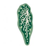 Ronyme Alfombra Hoja Alfombra Tapete Felpudo Estera Alargada para Áreas Estrechas de Poliéster Textura Suave y Acogedora Fácil de Adecuada para Dormitorio, 60 160, Verde Hoja