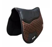 Ronyme Almohadilla de Silla de Montar Caballo Estilo Inglés Contorneado Manta Cojín Sudadero Acolchado Grueso y Ribete para Mayor Sujeción y Confort del Adecuada para Monta Paseos , Café