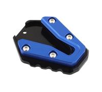 Ronyme Almohadilla para de motocicleta, placa de extensión para soporte de estacionamiento lateral, placa de extensión para base de pie, Azul