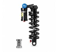 Ronyme Amortiguador Trasero de Bicicleta Suspensión Muelle Resorte Construcción Robusta en Aleación y Ajuste Progresivo de Aire para Confort y Estabilidad, Negro, 185mm Con Buje De 24mm