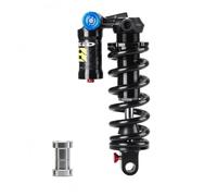Ronyme Amortiguador Trasero de Bicicleta Suspensión Muelle Resorte Construcción Robusta en Aleación y Ajuste Progresivo de Aire para Confort y Estabilidad, Negro, 205mm Con Buje De 24mm