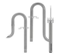 Ronyme Aquarium Surface Skimmer Conjunto de Tubos para Acuario Skimmer de Superficie en Acero Inoxidable 304 con Caudal, Juego De Eliminación De Película De Aceite De 16 Mm, Modo Superior