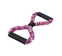 Ronyme Banda de Fitness Camuflaje Elástico Tubo de Resistencia Asa de Espuma Antideslizante Fácil Adecuada para Entrenamiento en Casa Oficina Rehabilitación Física, Rosa