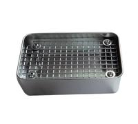 Ronyme Bandeja Sanitaria para Mascotas Bandeja Higiénica para Rejilla de Alambre Extraíble Acero Inoxidable Brillante de Uso Diario Encaja en Recintos, 不锈钢色, 小号