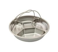 Ronyme Banja para Inoxidable Multiusos Banja Redonda con Compartimentos Resistente Al Temperatura para Cocina Diaria, 304 Inox Secciones