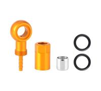 Ronyme Banjo de Freno Hidráulico para Bicicleta Kit Inserto Tubo Adaptador Freno Disco Oliva Tuerca Anillo Sellado Material Resistente Al Desgaste Compatible, Oro