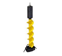 Ronyme Barrena Hielo Portátil Manual Barrena Hielo con Hoja Espiral Flexible a Bajas mperaturas Herramienta Perforación para Estanques Helados, Amarillo, 8pulg